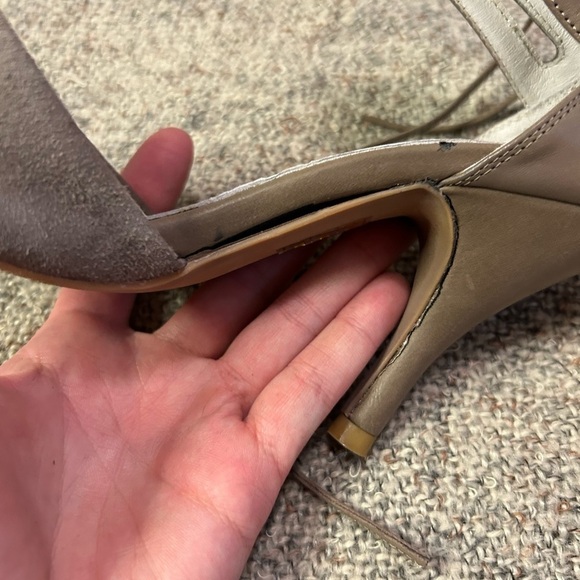 Jeffrey Campbell Picabo Taupe Stiletto Lace Up Heel - Picture 3 of 9